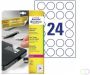 AVERY Anti-fraude etiketten Ã 40 mm wit Laserprinter Kopieerapparaat permanent klevend L6112-20 - Thumbnail 1